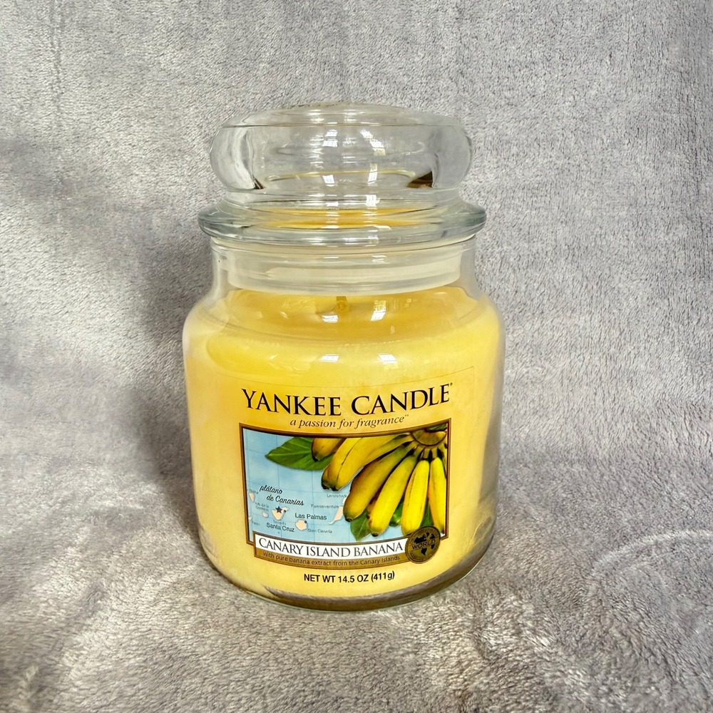 Yankee Candle Canary Island Banana 14.5 oz Medium Jar Scented Candle Retired